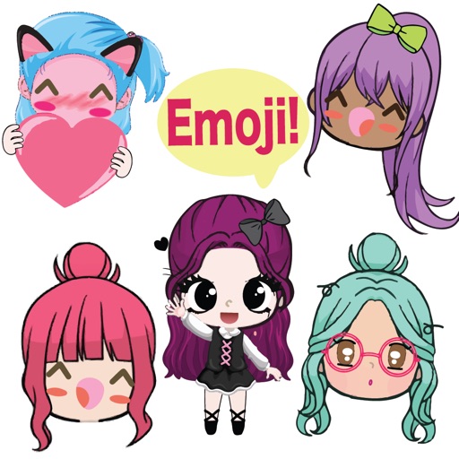 Pastel Girls Emoji Keyboard iOS App