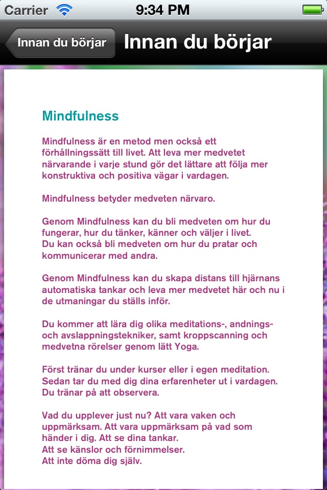 Mindfulnessgruppen screenshot 2