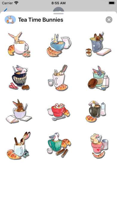 Tea Time Bunny Stickers screenshot 2