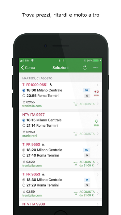 Screenshot of Orario Treni2