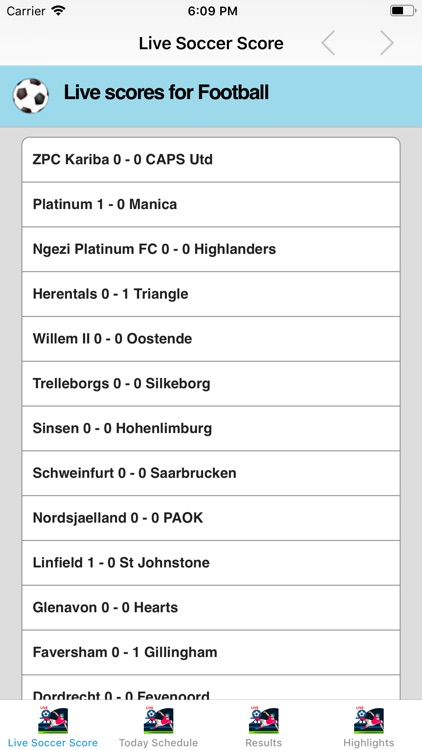 Today's deals soccer results