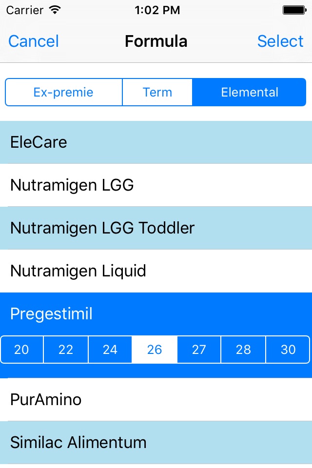 Infant Nutrition Calculator screenshot 2