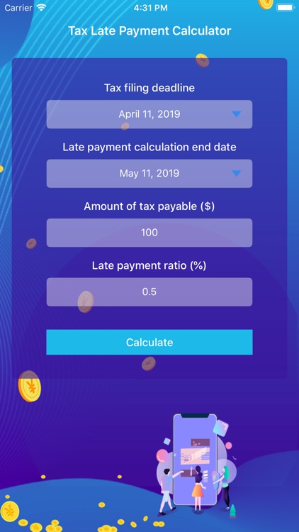 Tax Late Payment Calculator