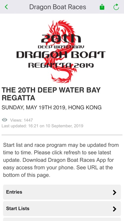 Dragon Boat Race Result