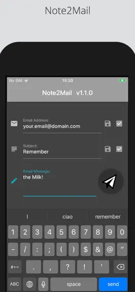 Game screenshot Note2Mail apk