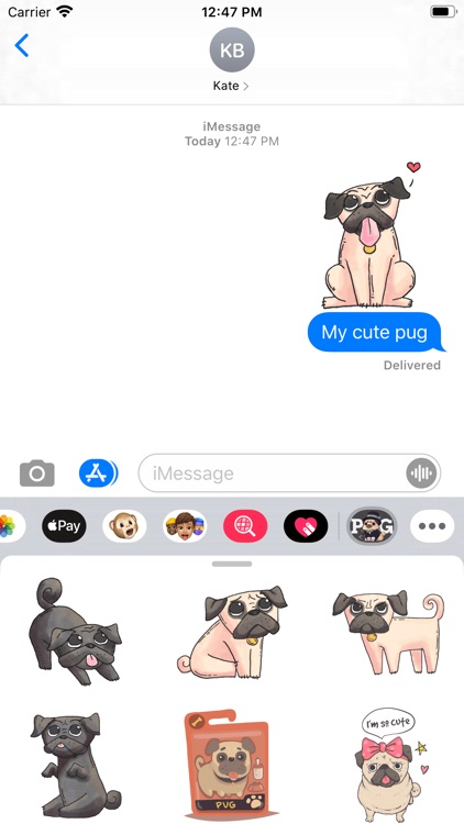 Puppies Cute Pug Stickers