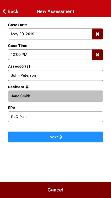 UW Surgery Resident Assessment screenshot 2