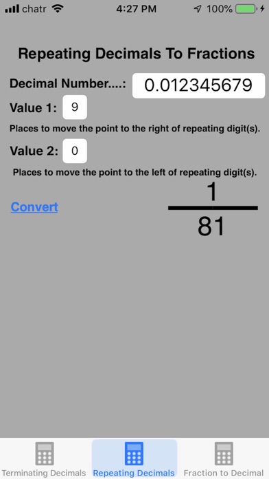 How to cancel & delete Decimal To Fraction Plus from iphone & ipad 2