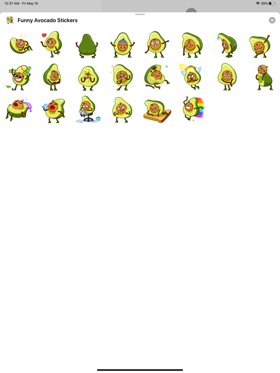 Funny Avocado Animated Sticker screenshot 3