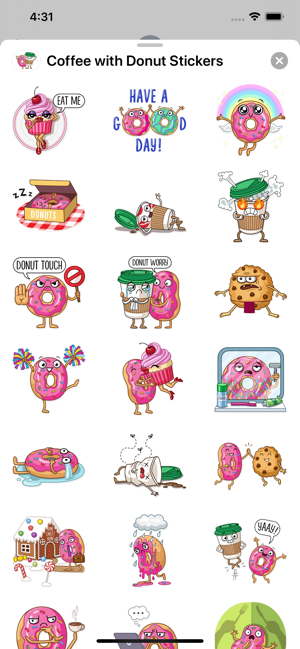 Coffee with Donut Stickers(圖3)-速報App