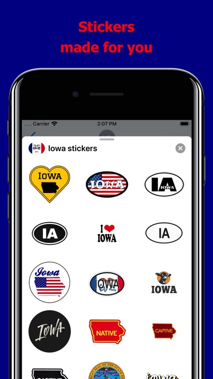 Iowa emojis - USA stickers