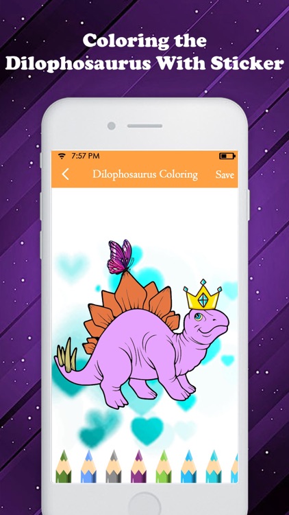 Child's Dilophosaurus Coloring screenshot-4