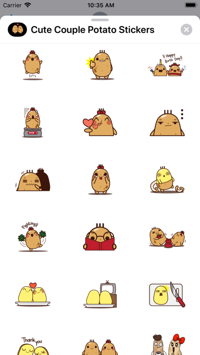 Cute Couple Potato Stickers screenshot 3
