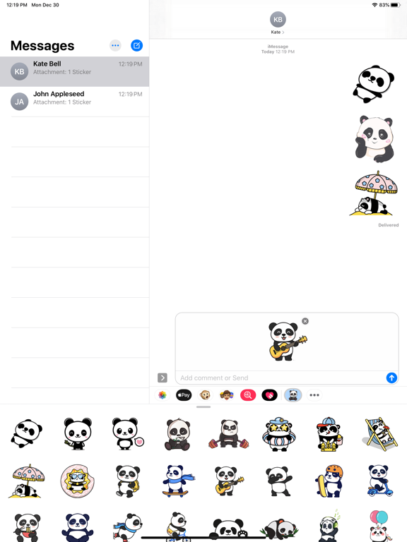 Gangster Panda Stickers screenshot 6