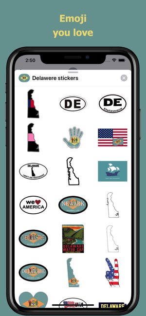 Delaware emojis - USA stickers(圖2)-速報App