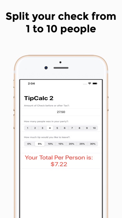TipCalc 2 screenshot 2
