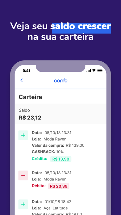 comb: Seu app de Cashback screenshot 4