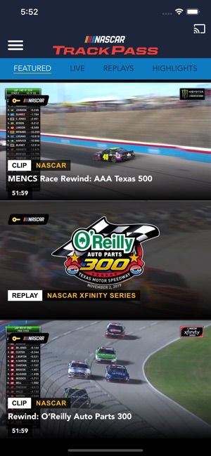 Nascar Trackpass Im App Store