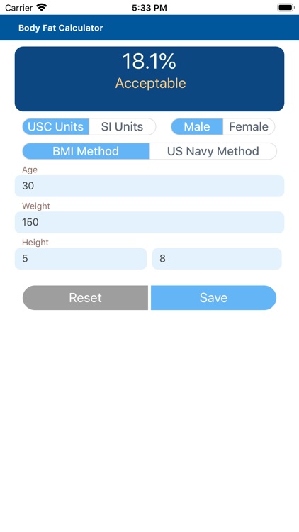 EHealthLine Body Fat Calc