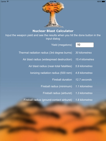 NukeCalc - náhled