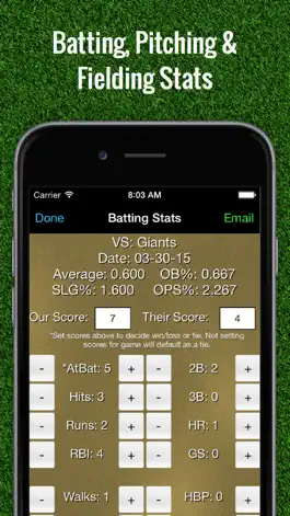 Game screenshot Baseball Stats Tracker Touch mod apk