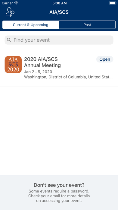 AIA/SCS Annual Meeting screenshot 2