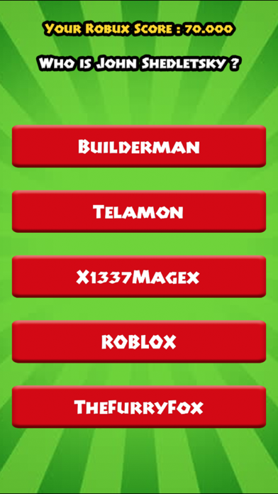 Robux For Roblox Quiz 苹果商店应用信息下载量 评论 排名情况 德普优化 - telamon roblox staff roblox