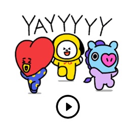 Animated UNIVERSTAR BT21 Stick