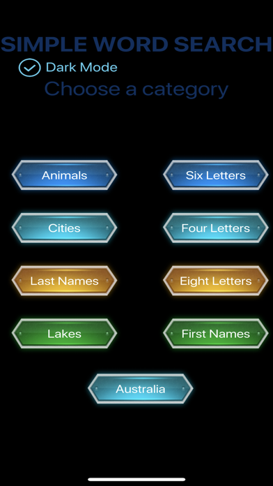 Simple Word Search for iPhone screenshot 1