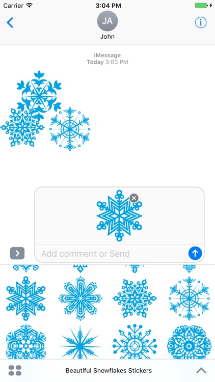 Beautiful Snowflakes Stickers