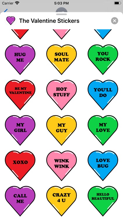 The Valentine Stickers