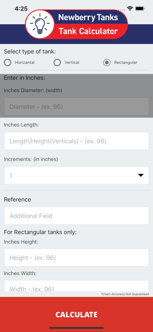 Newberry Tanks Tank Calculator