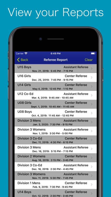 Referee Tracker