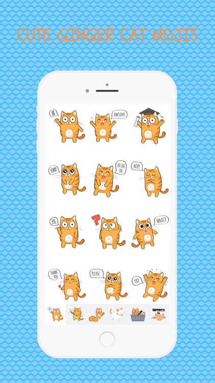 Ginger Cat Fun Emoji Stickers