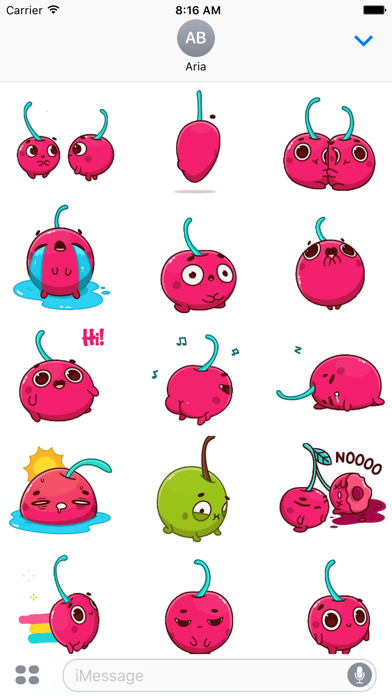 Animated Hot Cherry Sticker screenshot 2