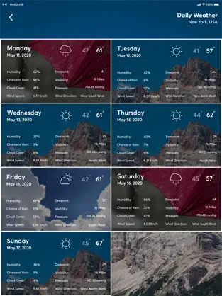 Screenshot 6 Weather, Pronóstico del tiempo iphone