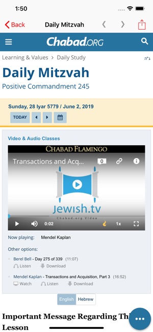 Chabad.org Daily Mitzvah(圖2)-速報App