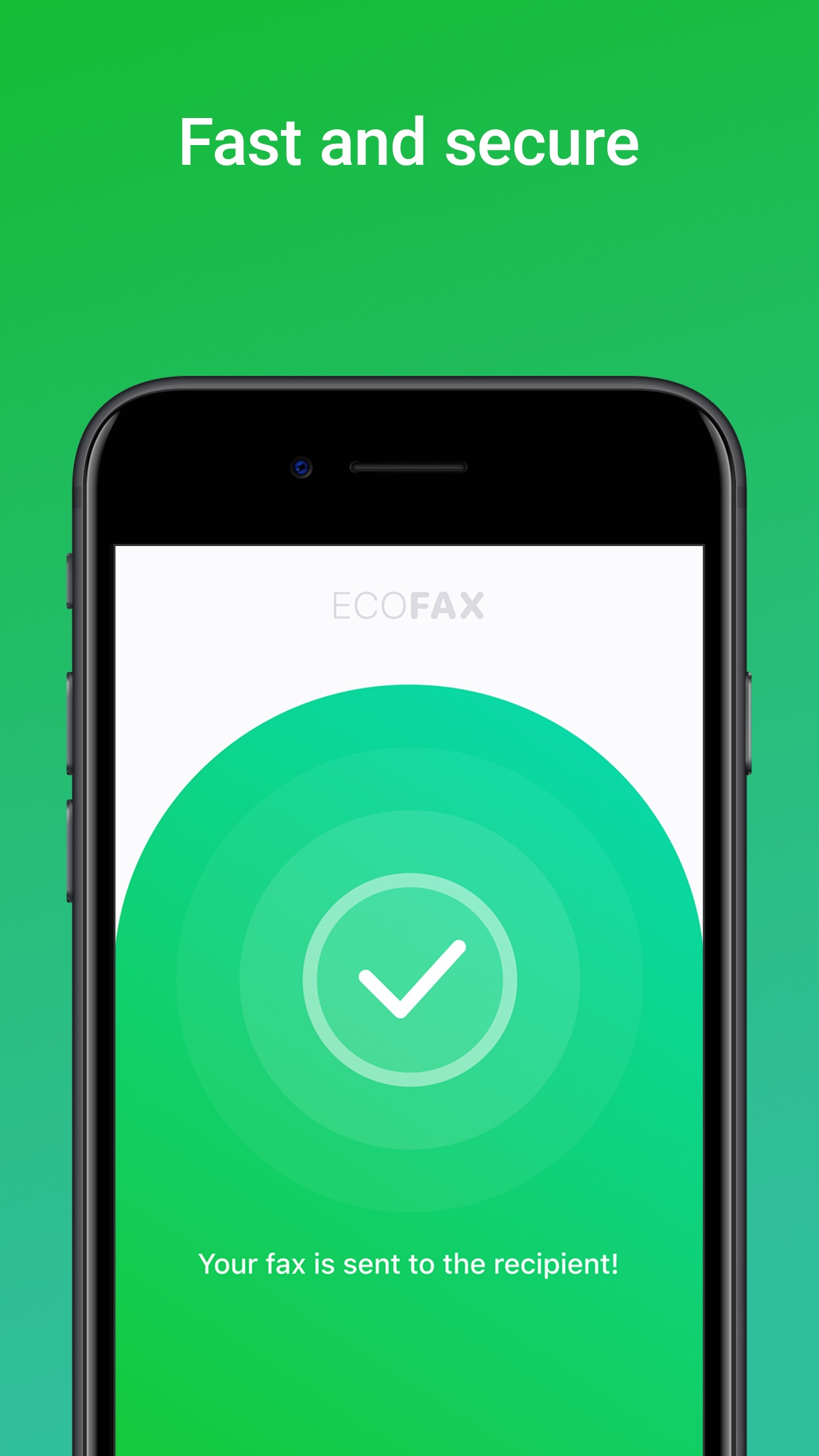Screenshot do app EcoFax - send fax from iPhone