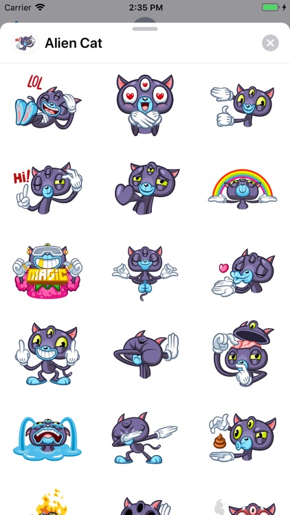 Alien Cat Sticker Pack