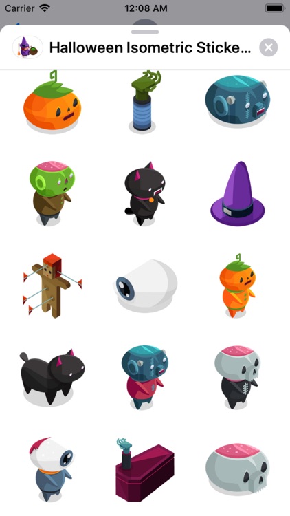 Halloween Isometric Stickers