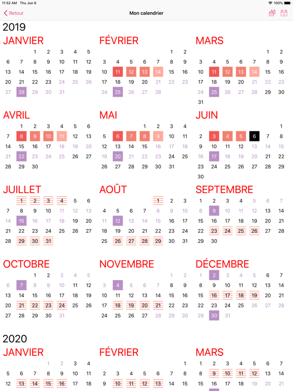 WomanLog Pro Calendrier WomanLog Pro Calendrier