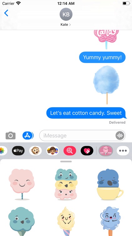 Cotton Candy Funny Stickers