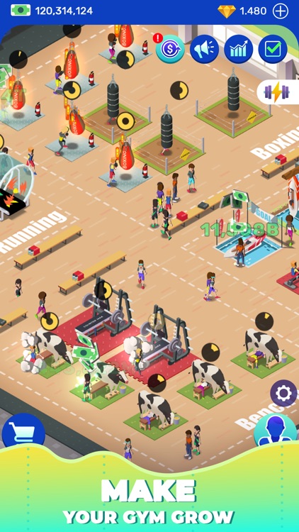 Idle Fitness Gym Tycoon - Game screenshot-3