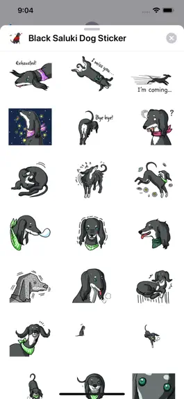 Game screenshot Black Saluki Dog Sticker apk