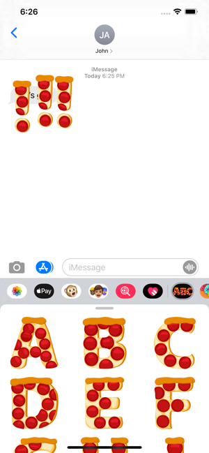 Pizza Alphabet Sticker Pack(圖5)-速報App