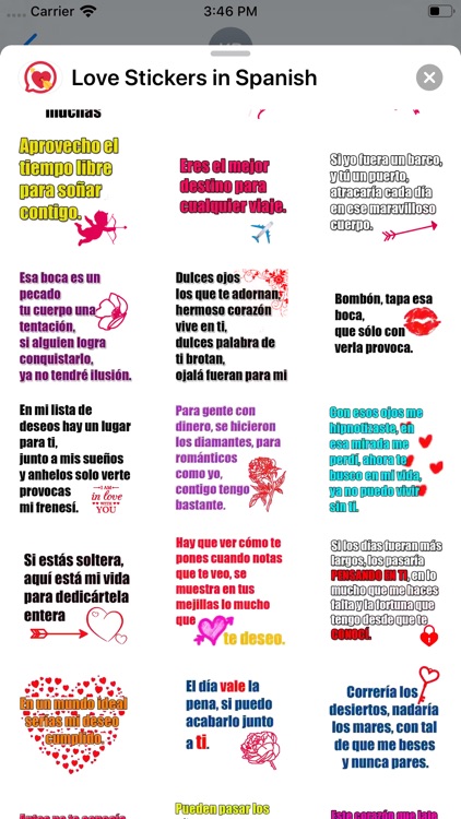 Love Stickers in Spanish screenshot-5