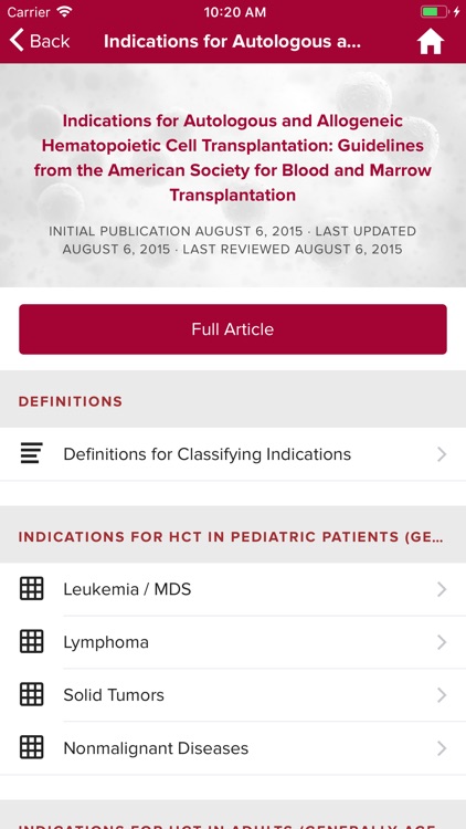 ASTCT Practice Guidelines by ASBMT