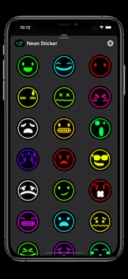 Game screenshot Neon Emoji Stickers apk