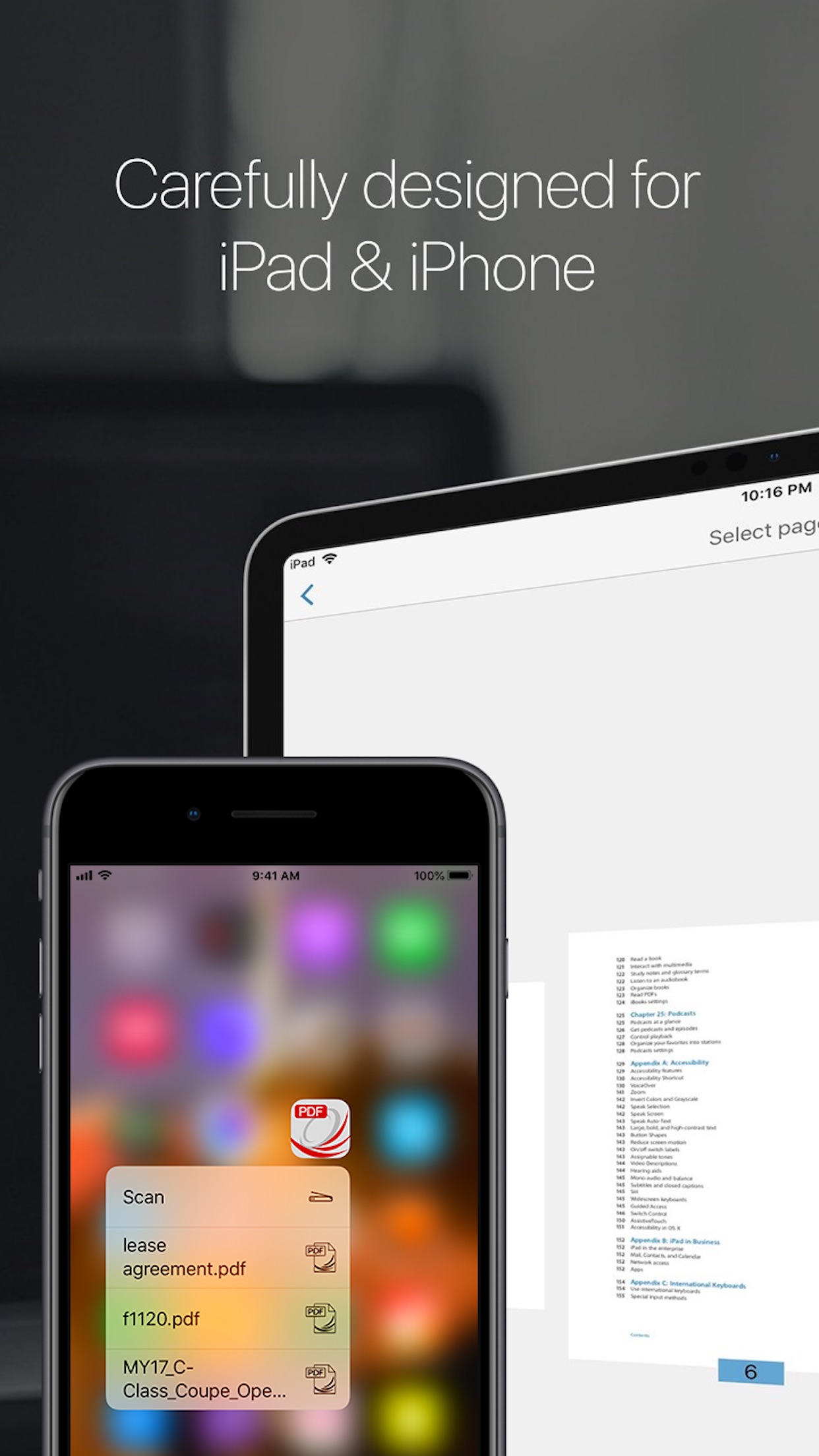 Screenshot do app PDF Reader Pro Edition®