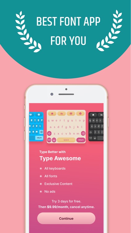 TypeAwesome - Fonts Keyboard